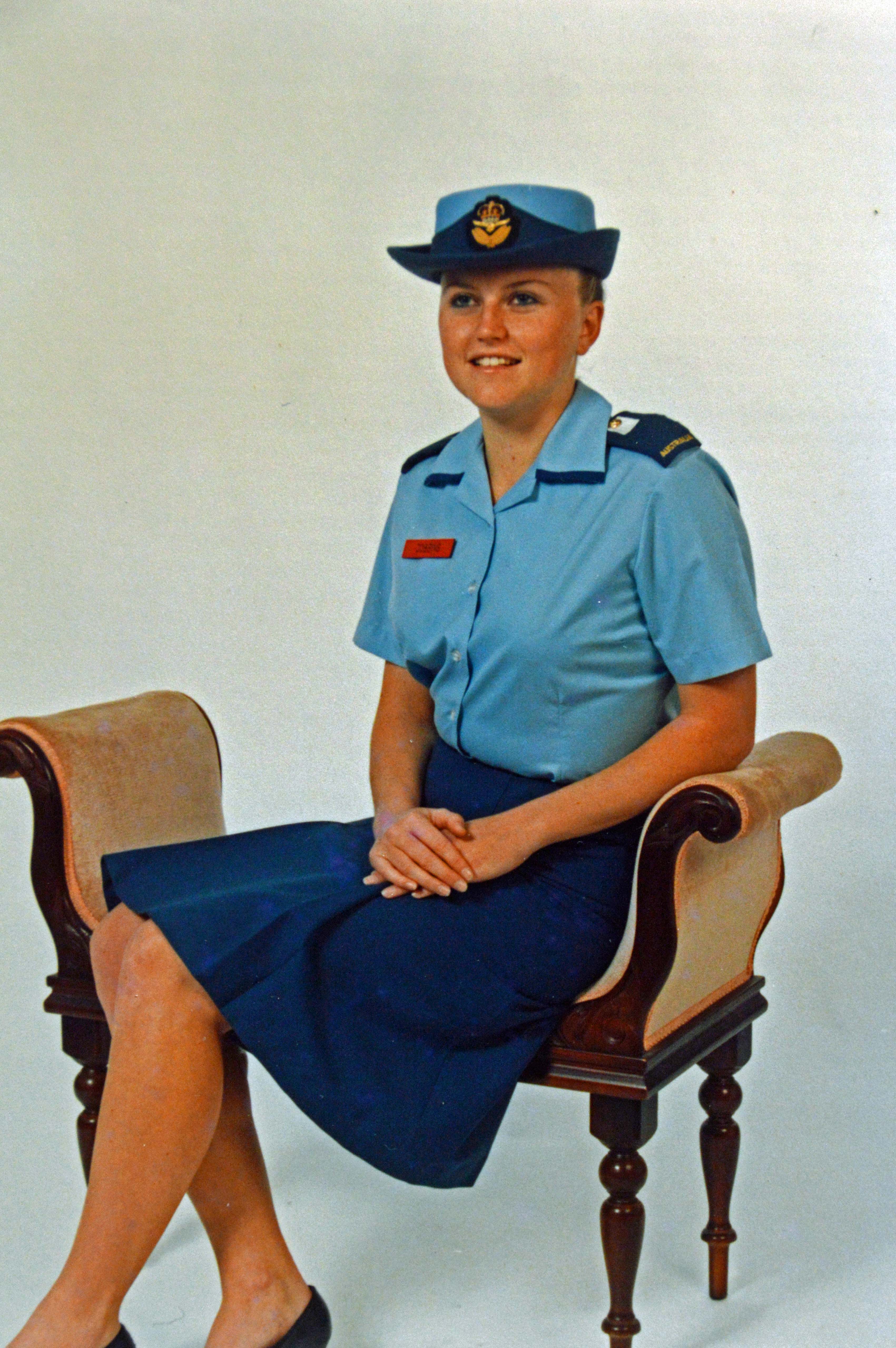 Image of Sue-Ellen in military uniform